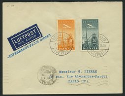 ERSTFLÜGE 1.6.1938, Paris-Kopenhagen, Direct, Prachtbrief - Autres & Non Classés