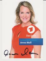 Authentic Signed Card / Autograph -  Actress ANNE MOLL  - German TV Series Rote Rosen - Autografi