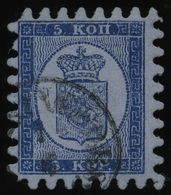 FINNLAND 3B O, 1865, 5 K. Blau Auf Graublau, Praktisch Alle Zungen, Pracht - Autres & Non Classés