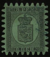 FINNLAND 6Bx O, 1866, 8 P. Schwarz Auf Grün, Praktisch Alle Zungen, Pracht - Andere & Zonder Classificatie