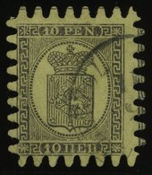 FINNLAND 7Cz O, 1870, 10 P. Schwarz Auf Strohgelb, Alle Zungen, Pracht - Otros & Sin Clasificación