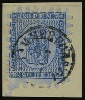 FINNLAND 8C BrfStk, 1866, 20 P. Blau, K1 TAMMERFORS, Praktisch Alle Zungen, Prachtbriefstück - Sonstige & Ohne Zuordnung