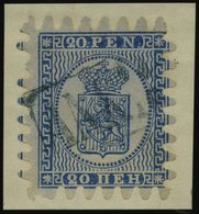 FINNLAND 8C BrfStk, 1866, 20 P. Blau, R1 ANK, Eine Verkürzte Zunge, Prachtbriefstück - Altri & Non Classificati
