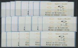 FINNLAND A 12.6 S3,5 **, Automatenmarken: 1993, Sano Se Kirjeessä..., 2 Tastensätze, Pracht, Mi. 96.- - Autres & Non Classés