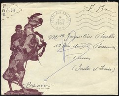 FRANKREICH FELDPOST 1956, K1 POSTE AUX ARMEES/A.F.N. Auf Feldpostbrief F.M. Nach Frankreich, Pracht - Military Postmarks From 1900 (out Of Wars Periods)