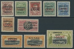 GRIECHENLAND 270-79 **, 1923, Freimarken Von Kreta Mit Aufdruck, 5 Dr. Leichte Rückseitige Anhaftung Sonst Postfrischer  - Other & Unclassified