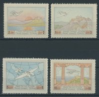GRIECHENLAND 300-03 **, 1926, Halbamtliche Flugpostmarken, Postfrischer Prachtsatz, Mi. 130.- - Other & Unclassified