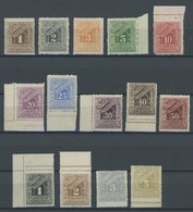 GRIECHENLAND P 25-38 **, Portomarken: 1902, Ziffer, Postfrischer Prachtsatz - Other & Unclassified