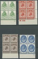 GROSSBRITANNIEN 170-73 VB **, 1929, 1/2 - 21/2 P. Weltpostkongress In Unterrandviererblocks, Postfrisch, Pracht - Other & Unclassified