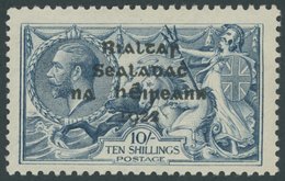 IRLAND 11I *, 1922, 10 Sc. Vierzeiliger Aufdruck, Fast Postfrisch, Pracht - Sonstige & Ohne Zuordnung