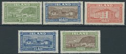 ISLAND 114-18 **, 1925, Ansichten, 7 A. Zwei Kurze Zähne Sonst Prachtsatz, Mi. 700.- - Other & Unclassified