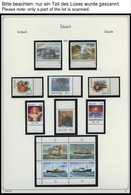 SAMMLUNGEN, LOTS **, Bis Auf Wenige Werte Komplette Postfrische Sammlung Island Von 1989-97 Im KA-BE Album, Zusätzlich E - Verzamelingen & Reeksen