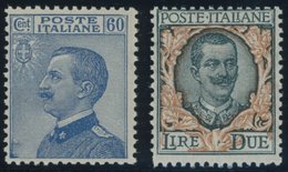 ITALIEN 186/7 **, 1923, König Viktor Emanuel III, Postfrisch, Pracht, Mi. 75.- - Afgestempeld