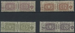 PAKETMARKEN Pa 16-19 *, 1921/22, Wappen Und Wertziffer, Falzrest, Prachtsatz - Postpaketten