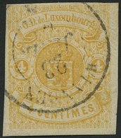 LUXEMBURG 5 O, 1860, 4 C. Gelb, Kabinett, Gepr. U.a. Drahn, Mi. (220.-) - Otros & Sin Clasificación