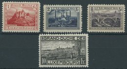 LUXEMBURG 134-36,143A **, 1921/3, Landschaften, Gezähnt A, Postfrisch, 4 Prachtwerte, Mi. 80.- - Other & Unclassified