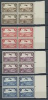 LUXEMBURG 234-37,250/1 VB **, 1931/3, Breguet-Doppeldecker In Viererblocks, Postfrisch, Pracht, Mi. 88.- - Altri & Non Classificati