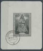 LUXEMBURG Bl. 4 O, 1945, Block Madonna, Pracht, Mi. 55.- - Altri & Non Classificati