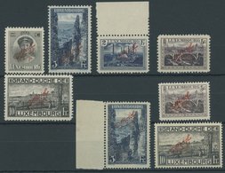 DIENSTMARKEN D 124-28A/B **, 1922/34, Officiel, Roter Aufdruck, Beide Zähnungen, Postfrischer Prachtsatz, Mi. 120.- - Officials