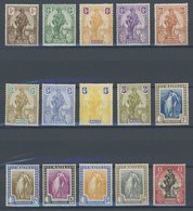 MALTA 82-96a *, 1922/5, Freimarken, Falzrest, Prachtsatz - Malta