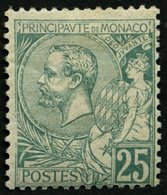 MONACO 16 *, 1891, 25 C. Grün, Falzreste, Normale Zähnung, Pracht, Mi. 300.- - Altri & Non Classificati
