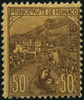 MONACO 31 *, 1919, 50 C. Braun Auf Bräunlich, Falzrest, Pracht, Mi. 250.- - Sonstige & Ohne Zuordnung