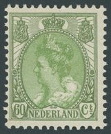 NIEDERLANDE 98A **, 1920, 60 C. Olivgrün, Gezähnt K 121/2, Postfrisch, Pracht, Mi. 120.- - Holanda
