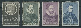 NIEDERLANDE 257-60 **, 1933, 400. Geburtstag Von Wilhelm I., Postfrischer Prachtsatz, Mi. 65.- - Netherlands