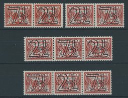 NIEDERLANDE 357,359 **, 1940, 21/2 Und 71/2 C. Fliegende Taube, Alle 4 Zusammendrucke, Postfrisch, Pracht, Mi. 118.- - Netherlands