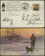 NORWEGEN 62 BRIEF, 1913, 1 Kr. Auf 2 Sk. Orange Mit POLHAVET-Stempel Auf Framkarte Nach Christiania, Kleiner Eckknitter  - Other & Unclassified