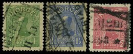 NORWEGEN 67-69 O, 1907, König Haakon VII, Satz Feinst, Mi. 220.- - Autres & Non Classés