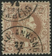 ÖSTERREICH 41Ia O, 1867, 50 Kr. Braun, Grober Druck, K1 GELD-ANWEISUNG..., Pracht, Gepr. Drahn, Mi. 150.- - Sonstige & Ohne Zuordnung