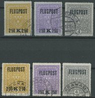 ÖSTERREICH 1867-1918 225-27x,y O, 1918, Flugost Beide Papiere, Normale Zähnung, 2 Prachtsätze, Mi. 165.- - Other & Unclassified