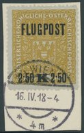 ÖSTERREICH 1867-1918 226xC BrfStk, 1918, 2.50 Kr. Auf 3 Kr. Dunkelocker/schwarz, Gezähnt L 121/2:111/2, üblich Gezähnt,  - Otros & Sin Clasificación