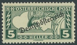 ÖSTERREICH 1918-1938 253D **, 1919, 5 H. Eilmarke, Gezähnt L 121/2:111/2, Postfrisch, Pracht, Mi. 180.- - Other & Unclassified