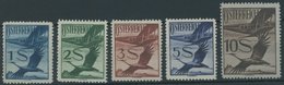 ÖSTERREICH 1918-1938 483-87 **, 1925/6, 1 - 10 S. Flugpost, Postfrisch, 5 Werte üblich Gezähnt Pracht, Mi. 283.- - Other & Unclassified