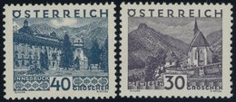 ÖSTERREICH 1918-1938 506/7 **, 1929, 30 Und 40 G. Landschaften, Postfrisch, 2 Prachtwerte, Mi. 180.- - Altri & Non Classificati