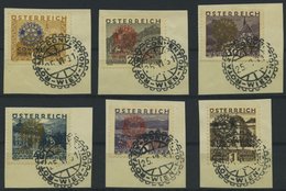 ÖSTERREICH 518-23 BrfStk, 1931, Rotary, Sonderstempel, Prachtsatz Auf Briefstücken - Andere & Zonder Classificatie