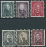 ÖSTERREICH 1918-1938 545-50 *, 1932, Maler, Falzrest, Prachtsatz - Other & Unclassified