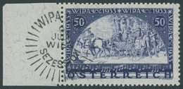 ÖSTERREICH 1918-1938 556C O, 1933, 50 G. WIPA, Gezähnt Ks 12, Sonderstempel, Pracht, Mi. 800.- - Other & Unclassified