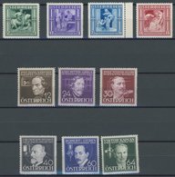 ÖSTERREICH 1918-1938 628-37 **, 1936, Winterhilfe III Und Erfinder, 2 Postfrische Prachtsätze, Mi. 78.- - Otros & Sin Clasificación