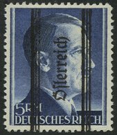 ÖSTERREICH 696IIA **, 1945, 5 RM Grazer Aufdruck, Type II, Kleiner Zahnfehler Sonst Pracht, Mi. 400.- - Autres & Non Classés