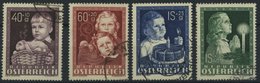 ÖSTERREICH 929-32 O, 1949, Glückliche Kindheit, Prachtsatz, Mi. 85.- - Andere & Zonder Classificatie