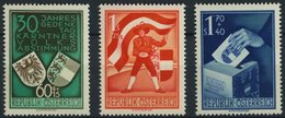 ÖSTERREICH 952-54 **, 1950, Volksabstimmung, Prachtsatz, Fotobefund Babor, Mi. 150.- - Usati