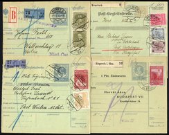 GANZSACHEN 1900-13, 6 Verschiedene Paketkarten Mit Zusatzfrankaturen, Feinst/Pracht - Other & Unclassified