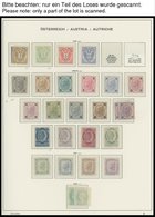 SAMMLUNGEN *,** , 1883-1919, Ungebrauchte Sammlung Österreich Mit Zahlreichen Guten Werten Und Sätzen, Meist Prachterhal - Collections