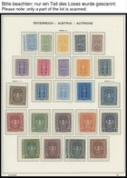 SAMMLUNGEN *,** , Fast Nur Ungebrauchte Sammlung Österreich Von 1916-1937 Mit Vielen Guten Mittleren Ausgaben, Einiges D - Colecciones