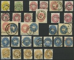 LOTS Aus 24-28 O, BrfStk, 1863, Kleine Interessante Partie Von 29 Werten Mit Schönen Abstempelungen, Prachtlost - Collections