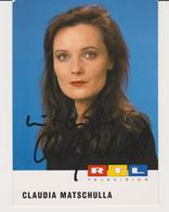 Authentic Signed RTL Card / Autograph -  German Actress CLAUDIA MATSCHULLA - Autografi