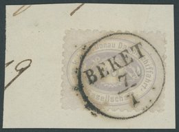 DDG 2 BrfStk, 1866, 10 Kr. Lila, Stempel BEKET, Prachtbriefstück - Otros & Sin Clasificación